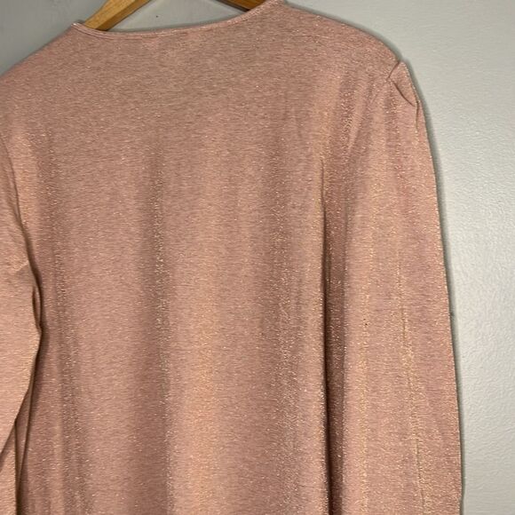 Liz Claiborne Puff Long Sleeve Metallic Blouse - Picture 9 of 9